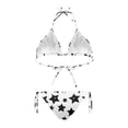 thumbnail image 2 of DHFJKG Bikini Set For Women Swimsuit Two Piece Star Printed Halter Side Tie Top Briefs Bottoms Sexy Summer Beach Bathing Suit Soft Beachwear, 2 of 4