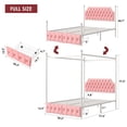 thumbnail image 3 of Homfa Full Size Upholstered Canopy Bed Frame for Bedroom, 2 Storage Drawers Platform Bed, Canopy Bed Curtain Not Included, Pink, 3 of 7