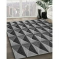 thumbnail image 3 of Ahgly Company Machine Washable Indoor Square Transitional Iridium Black Area Rugs, 4' Square, 3 of 7