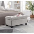 thumbnail image 4 of Charcoal Gray Upholstered Storage Rectangular bench for Entryway Bench,Bedroom End of Bed Bench Foot of Bed Bench Entryway, 4 of 8