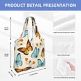 thumbnail image 2 of Xecao's Butterflies Canvas Tote Bag is a versatile choice for women, serving as a stylish beach bag, shopping bag,and reusable grocery bag., 2 of 5