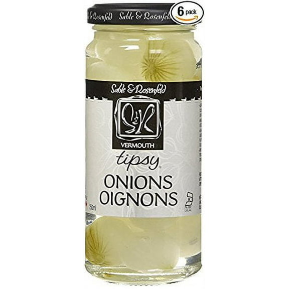 Sable & Rosenfeld Vermouth Tipsy Onions, 5-Ounce Glass Jars (Pack of 12)
