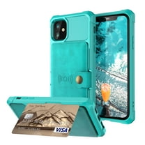 Feishell for iPhone 11 Wallet Case, with ID&Credit Card Holder Slots Pockets Wallet Back Cover Stand Flip Folio Leather Magnetic Absorption Cover For Apple iPhone 11 6.1", Green