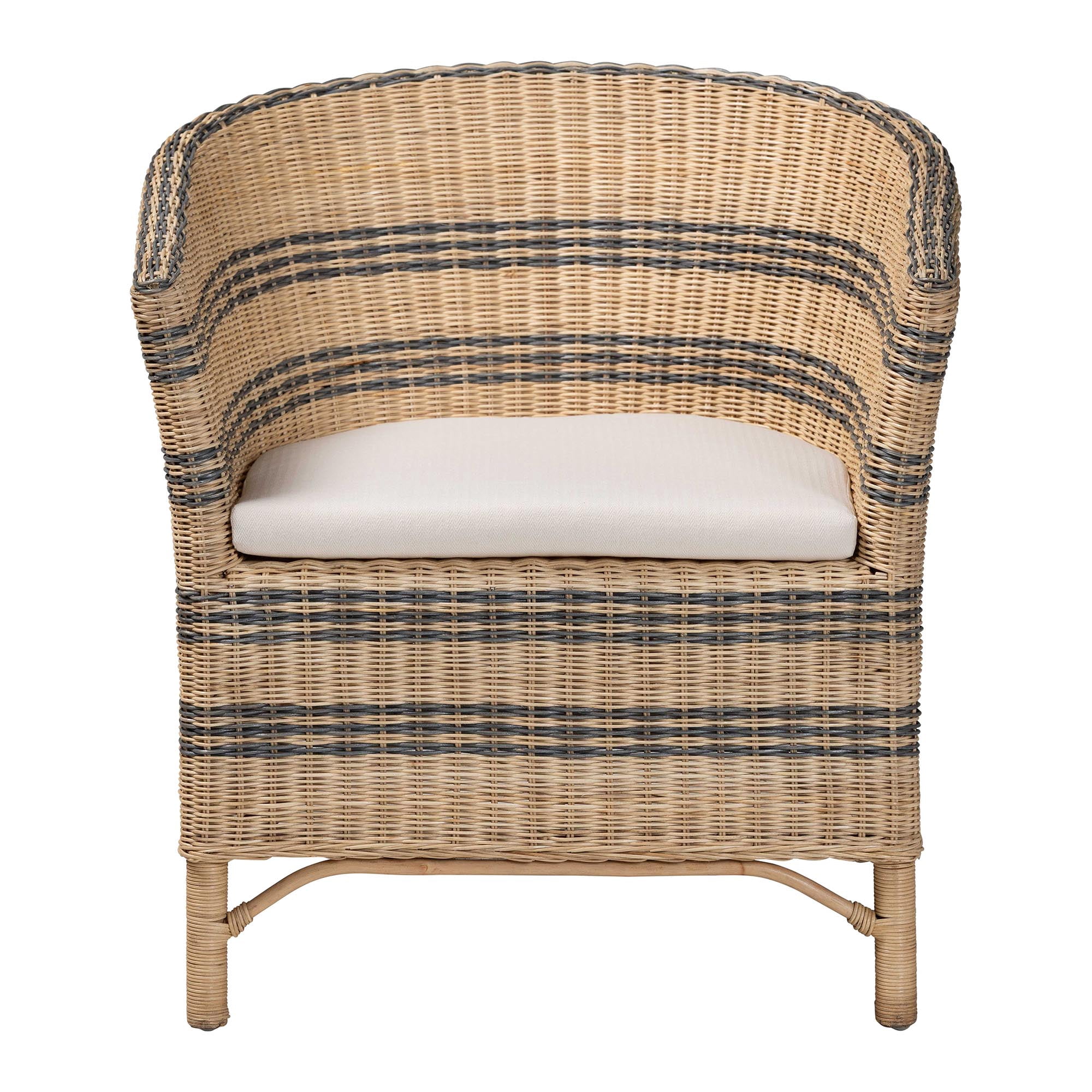 bali & pari Elda Boho Accent Chair, Natural Brown