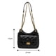 thumbnail image 2 of Bolso bandolera pequeño con cadena de diamantes, estilo cubo, de PU, para mujer, para viajes diarios, color negro, 2 of 5
