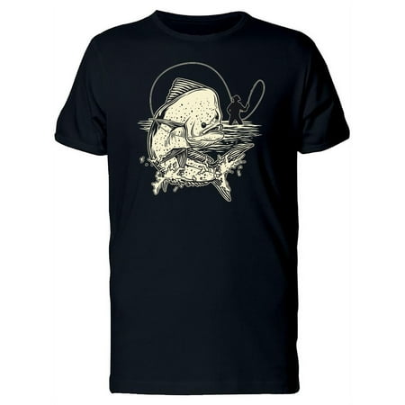 Vintage Fisherman With Boats T-Shirt Men -Image by Shutterstock Male 4X-Large