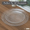 thumbnail image 5 of Ilyapa 100 Pack 9 Inch Disposable Dessert Plates, Plastic Clear Party Plate Sets for 100 Guests, Clear Appetizer and Cake Plates 9", Party & Dinner Accessories, Midsommar Flower, 5 of 5