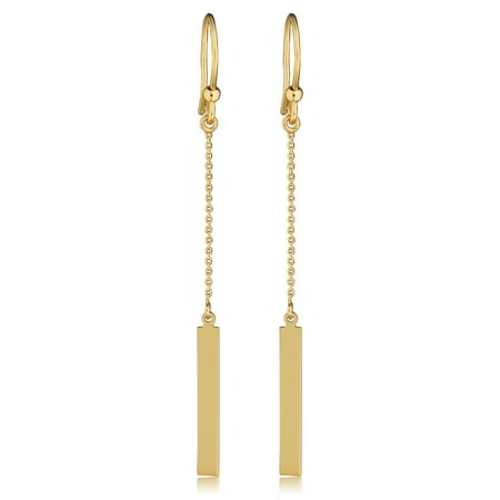 Fremada Bar Drop Earrings 14k Yellow Gold