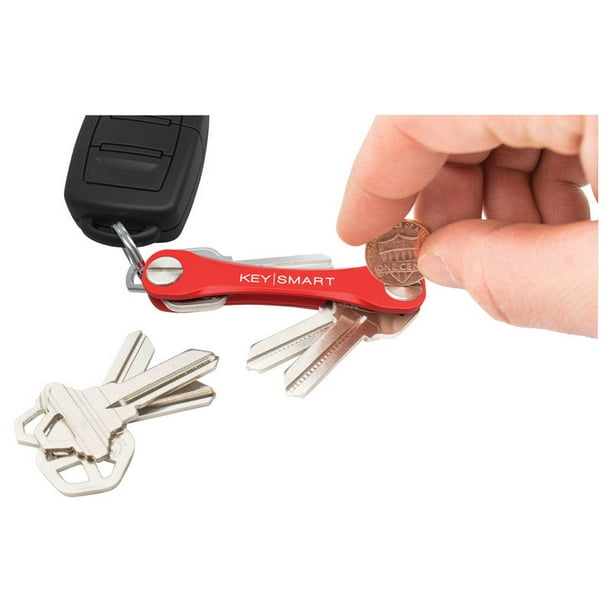 KeySmart KeyStax Compact Key Holder and Keychain Organizer Black (Up