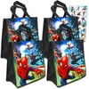 Shop Tote Bag Set For Kids, Adults ~ 6 Pc Bundle With 4 Large Superhero Reusable Grocery Bags, Stickers, And More | Party Supplies And Favors