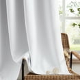 thumbnail image 4 of Flowpartex White Full Blackout Energy Efficient Curtains for Bedroom Solid Thermal Insulated Window Panels Backtab Rod Pocket Drapes, 84"L×54"W 2 Pcs, 4 of 6