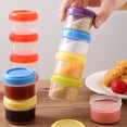 thumbnail image 3 of Lefu 6 Pcs Contenants de Préparation de Repas Condiments Vinaigrette Petits Contenants à Sauce avec Couvercles, 3 of 10