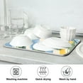 thumbnail image 7 of Yayeee Dish Drying Mat for Kitchen Counter 18"x24" Microfiber Absorbent Pad, Retro Lemon Leaves, 7 of 7