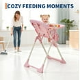 thumbnail image 3 of Collapsible Baby High Chair for Feeding – Adjustable Height, Backrest & Footrest, Removable Tray, Compact Fast Folding, Safe for Babies & Toddlers, Easy Clean, 3 of 7