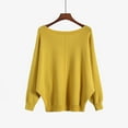 thumbnail image 2 of Women's Batwing Sleeve Boat Neck Oversized Knit Sweater For Fall & Winter Comfortable Warmth, 2 of 2