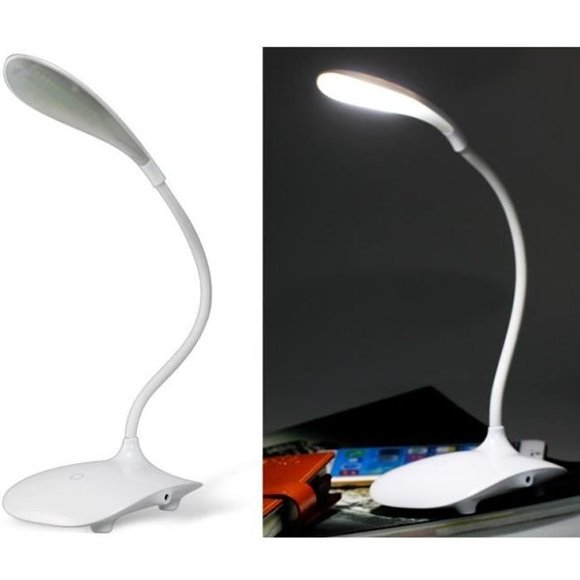 VINSIC 3-Level USB Touch LED Desk Lamp - White - Metal, Plastic - Indoor - Electric