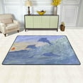 thumbnail image 2 of Dreamtimes Watercolor Dolphins Area Rug, 36"x24" Summer Sea Landscape Non-Slip Washable Indoor Door Mat, Absorbent Floor Mat for Bedroom Kitchen Entryway Bathroom, 2 of 7