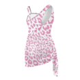 thumbnail image 4 of Whosucclay Pink Leopard Print Pattern Girls One Piece Swimsuit, Mesh Cover Up Removable Bra Girls Swimsuit for Swimming, 7-8 Years Old, 4 of 10