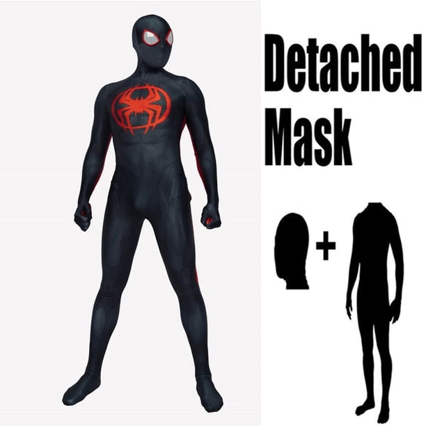 Disfraz de Halloween Miles Morales Across the Spiderverse, traje de Spiderman, mono Zentai para hombres, adultos y niños, monos de fiesta Fivean unisex