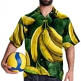 thumbnail image 4 of Banana Men's Hawaiian Print Casual Button Down Short Sleeve Summer Beach Shirt - Unisex, 4 of 6