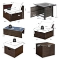 thumbnail image 3 of Gymax 9 Pieces Furniture Set w/ 50,000 BTU Propane Fire Pit Table Patio Red, 3 of 6