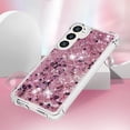 thumbnail image 5 of Case for Samsung Galaxy S24 FE Case Glitter Cute Bling Love Liquid Quicksand Clear Soft TPU Girls Women Stylish Bumper Shockproof Protective Cover for Samsung Galaxy S24 FE Rose Gold YB, 5 of 14