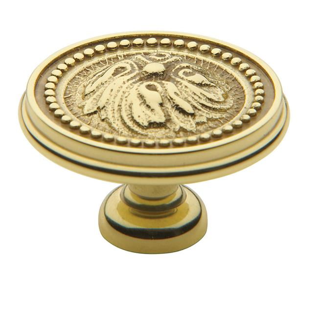 Baldwin 4931030 1.5 in. ornamental Knob Polished Brass