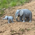 thumbnail image 2 of HABA Little Friends Baby Elephant - 3" Chunky Plastic Zoo Animal Toy Figure, 2 of 8