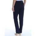 thumbnail image 2 of I.N.C Womens Faux Leather Trim Casual Trouser Pants, Blue, 14 Short, 2 of 2