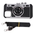 thumbnail image 1 of Funda para teléfono con cámara, diseño vintage 3D, funda para teléfono con cordón extraíble para niñas y mujeres, color negro, 1 of 15