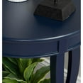 thumbnail image 7 of Linon Wren 18.5" Round Accent Side Table with Shelf in Navy Blue Painted Wood, 7 of 7