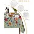 thumbnail image 2 of Sage Green Floral Table Cloth, Spring Flowers Leaves Farmhouse Waterproof Tablecloth for Square Tables, Reusable Washable Fabric Table Cover for Restaurant Kitchen Dining Tables 54"x54", 2 of 6