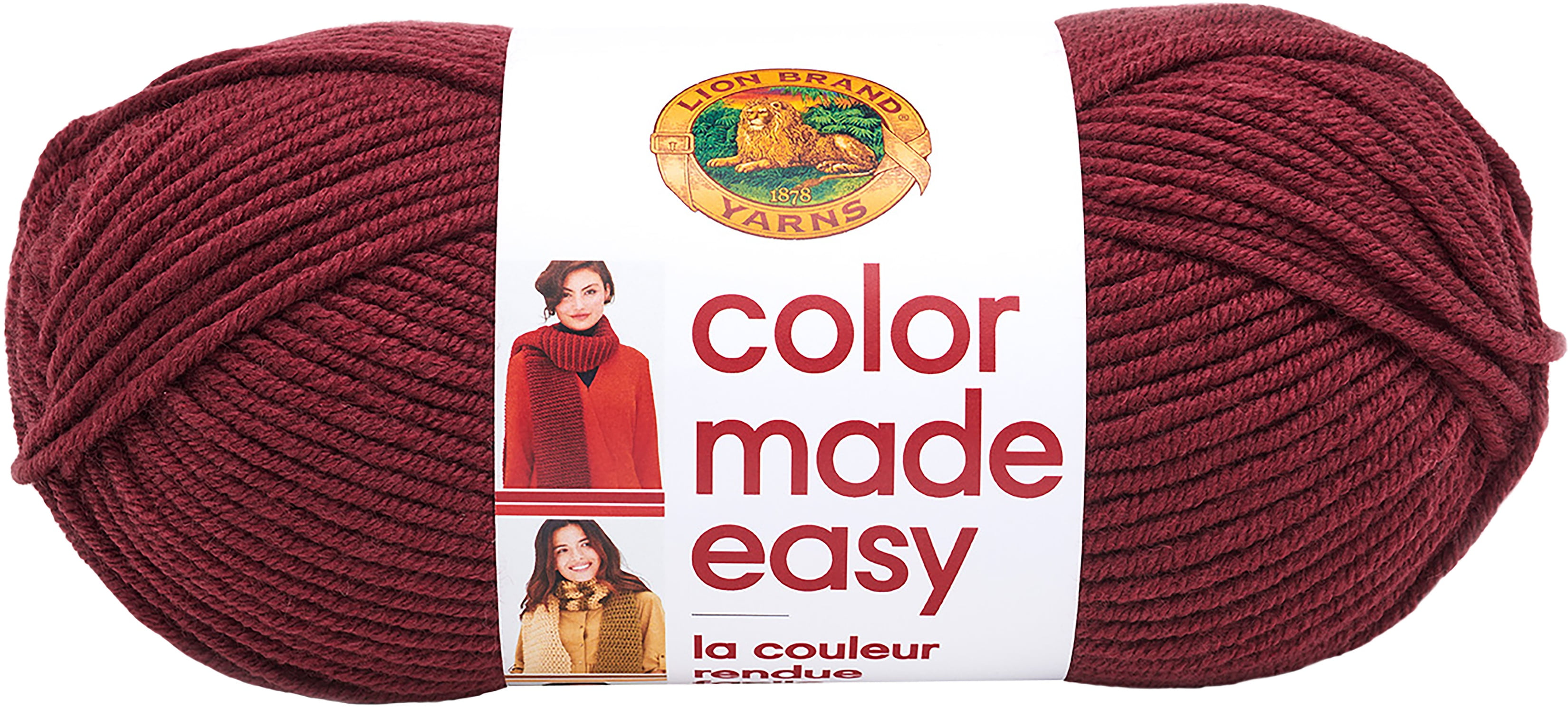 Lion Brand Yarn Color Made Easy-Pomegranate - Walmart.com