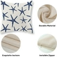 thumbnail image 7 of Navy Blue Starfish Pillow Covers 18x18 Inch Set of 2 Coastal Throw Pillows Summer Nautical Ocean Beach Theme Decorative Pillowcase Outdoor Farmhouse Decor Cushion Case for Couch Home Bedroom, 7 of 7