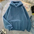 thumbnail image 2 of Gibobby Sudadera mujer, Sudadera con Capucha de Forro Polar, Sudadera con Capucha para Mujer(Azul,XG), 2 of 3