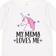 thumbnail image 4 of Inktastic My Mema Loves Me Girl Unicorn Girls Long Sleeve Toddler T-Shirt, 4 of 5