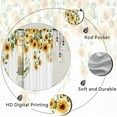 thumbnail image 4 of Sunflower Country Kitchen Curtains Rod Pocket Rustic Yellow Floral Farmhouse Small Cafe Tier Curtains Vintage Wood Barn Retro Window Treatment Drapes Home Decor(27.5W X 39L Inch 2 Panels), 4 of 6