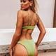 thumbnail image 4 of Traje de baño de bikini con anilla tórica acanalada para mujer, traje de baño de dos piezas, 4 of 5
