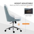thumbnail image 4 of Vinsetto Office Chair Velvet Fabric Leisure Chair Rocking Armless Task Chair with Swivel Wheels Soft Seat Computer Chair for office Work Vanity Desk Chair, 4 of 10