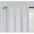 thumbnail image 2 of 2 panels white solid matte color light filtering with rod pocket 100 % privacy window blackout curtain treatment 37" inch wide X 95" inch length each panel R64, 2 of 3