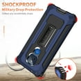 thumbnail image 4 of Moto G Play 2021 Case, Rosebono Hybrid Slim Colorful Armor Shockproof Impact Resistant Protective Cover Case With Kickstand For Moto G Play 2021 (Blue), 4 of 8