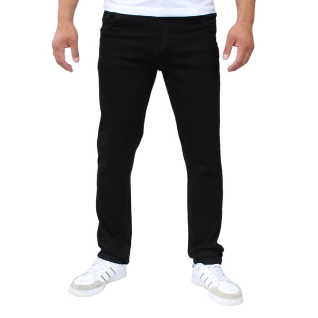 Pantalón de mezclilla stretch corte slim fit para caballero color negro