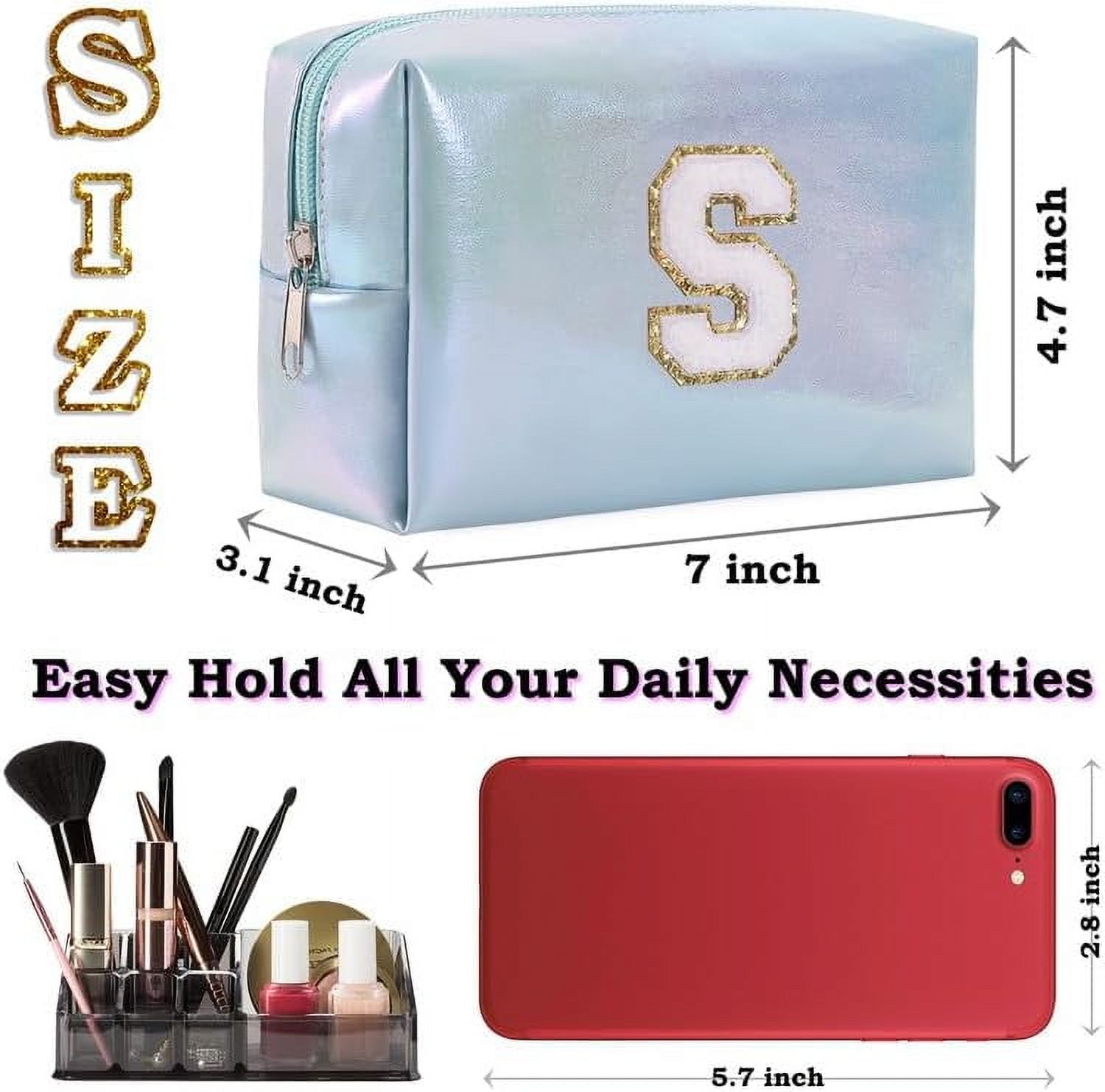 Sac à Maquillage Personnalisable A-Z BAG – Grande Trousse De Voyage Imperméable, Cadeau Idéal Pour Femme (Personnalisation Nom/initiales) - 7