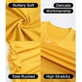 thumbnail image 5 of Maternity Dresses for Daily Baby Shower and Photography, Side Ruching Womens Bodycon Dress, Short Sleeve, Ginger, 2X-Large, 5 of 6