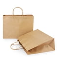 thumbnail image 2 of Brown Kraft Paper Bags with Handles, Gift Retail Shopping Bags For Small Business Bulk 12Pcs Medium Size (12 x 10 Inch) Heavy Duty Paper Bags for Craft, Book Store, Clothing, Grocery Food, 2 of 7