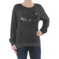 thumbnail image 2 of DREAM SCENE Womens Gray Long Sleeve Crew Neck Sweater S, 2 of 3