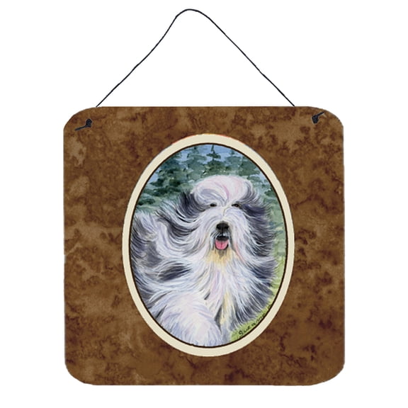 Carolines Treasures SS8037DS66 Bearded Collie Aluminum Metal Wall or Door Hanging Prints, 6 x 6", Multicolor