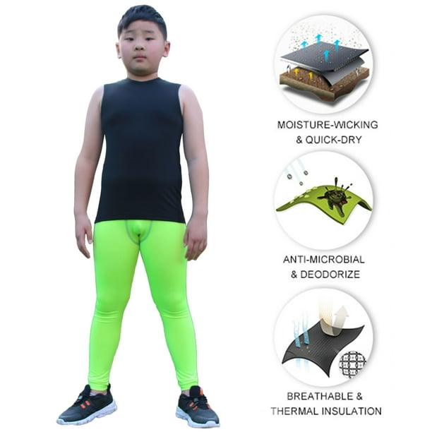 LANBAOSI Kids Compression Shirt Underwear Boys Youth Under Base