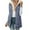 Blue, variant on Long Puffer Vest Women Fleece Sherpa Jacket Sleeveless Hooded Reversible Zip Up Winter Coat Fall Vests Outerwear