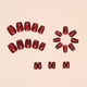 thumbnail image 4 of Color sólido vino rojo ojo rojo usable uñas removibles uñas arte uñas arte uñas postizas cortas T24 piezas puntas de uñas, 4 of 7